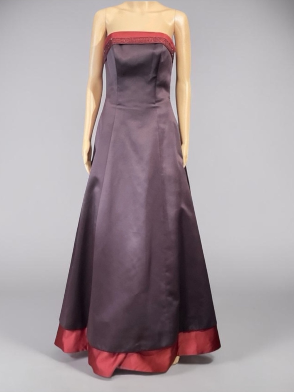 Alexia Designs Vintage Brown & Orange Formal Evening Dress